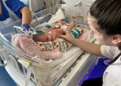 A tiny patient in the Neonatal Unit