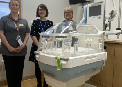 Melanie Beck MBE visits the Neonatal Unit