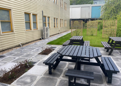One of our new garden areas for staff