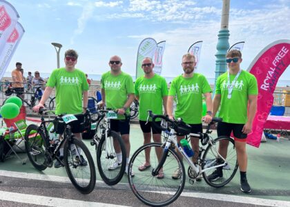 The Stratos team on the L2B finish line